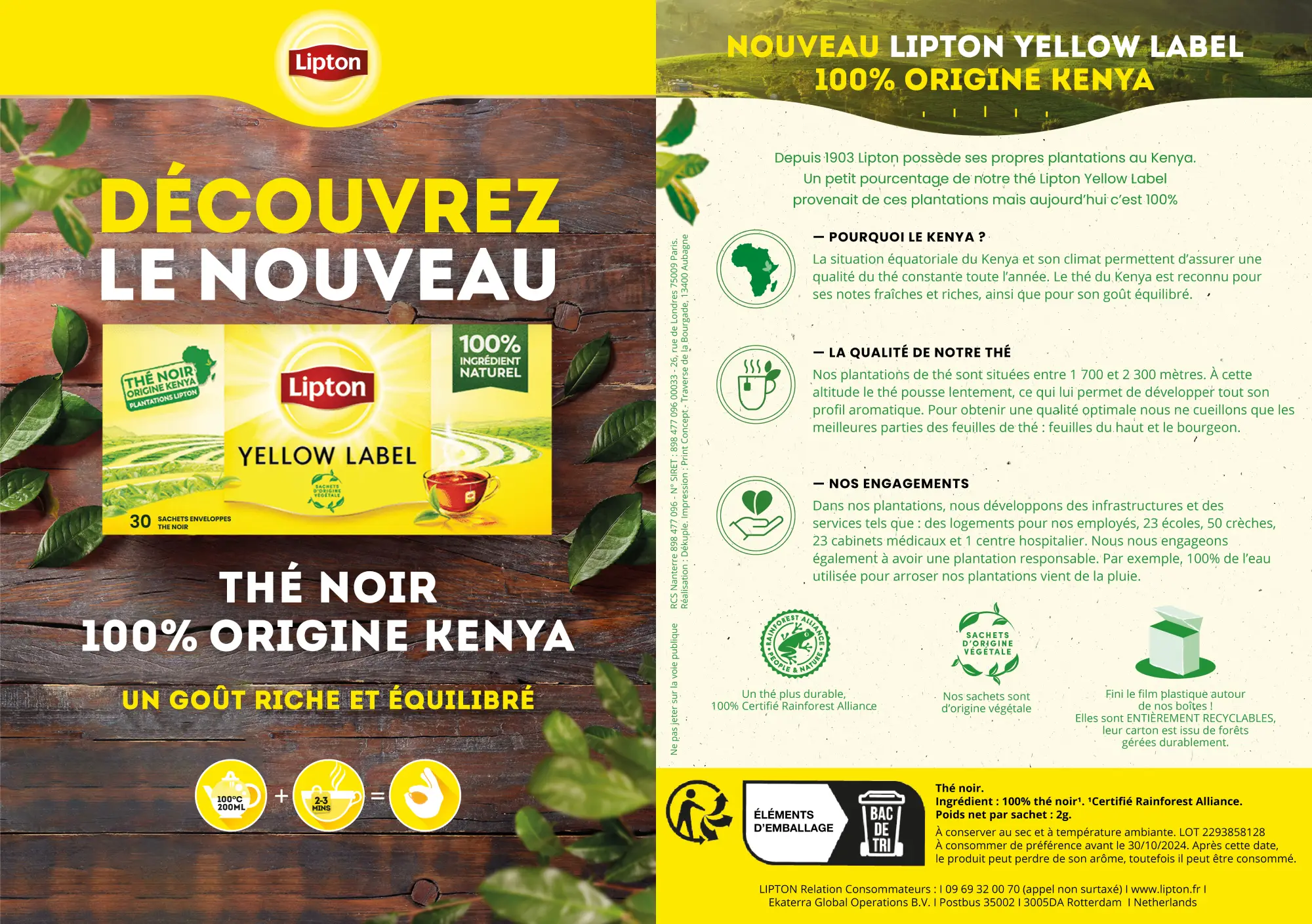 Aperçu du flyer de la campagne Lipton Yellow Label